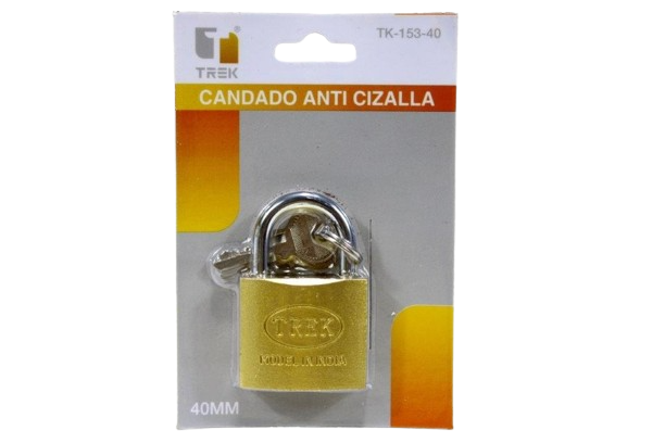 CANDADO DE HIERRO 40MM ANTI CIZALLA UNID TREK
