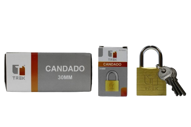 CANDADO LATON SOLIDO ARCO 30 MM UNID TREK
