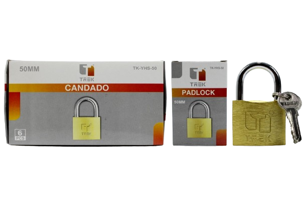 CANDADO LATON SOLIDO ARCO 50 MM UNID TREK