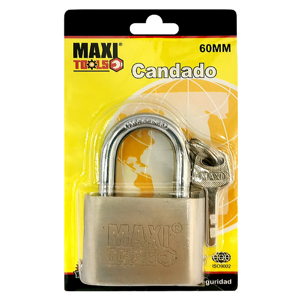 CANDADO NIQUELADO ARCO 60 MM UNID MAXI TOOLS