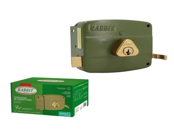 CERRADURA CILINDRO FIJO IZQUIERDA CILINDRO BRONCE 40MM UNID RABBIT