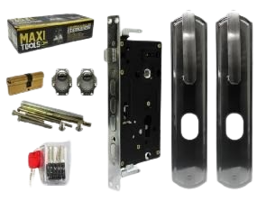 CERRADURA DE EMBUTIR MULTILOK SET COMPLETO NEGRO UNID MAXI TOOLS