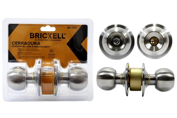 CERRADURA DE POMO CON CILINDRO DE ACERO UNID BRICKELL