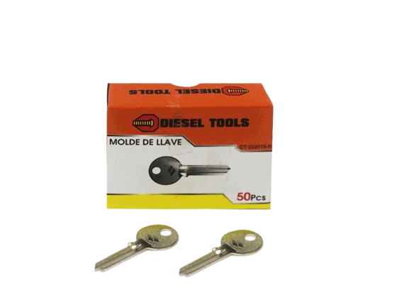 MOLDE DE LLAVE DERECHO 2"X1" 50 PZAS UNID DIESEL TOOLS