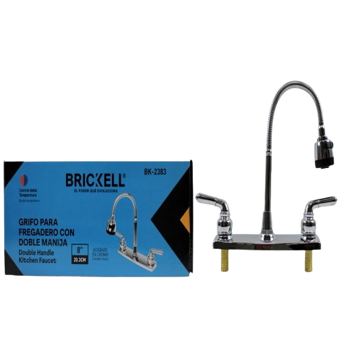 GRIFO DE FREGADERO ACERO INOXIDABLE 8" UNID BRICKELL