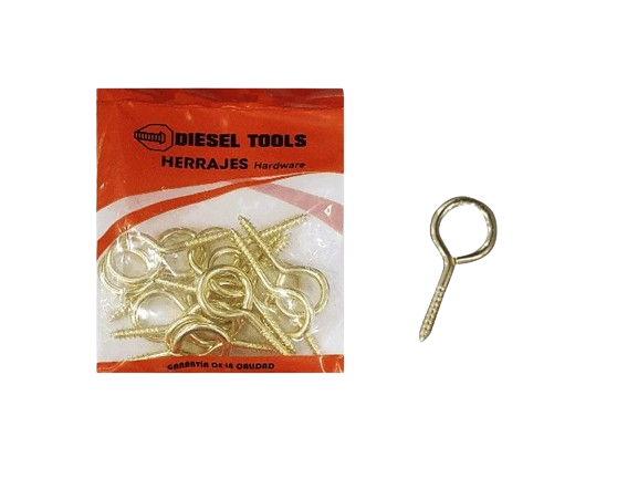 GANCHO DE OJO ARMELLA CERRADA #8 30 PZAS UNID DIESEL TOOLS