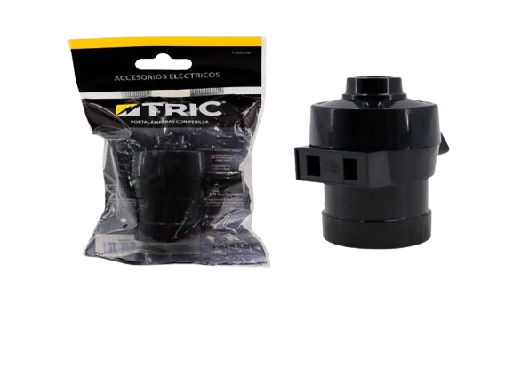 PORTALAMPARAS CON PERILLA INTERRUPTOR UNID TRIC