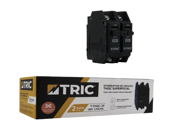 BREAKER INTERRUPTOR DE CIRCUITO THQC 50AMP SUPERFICIAL DOBLE UNID TRIC