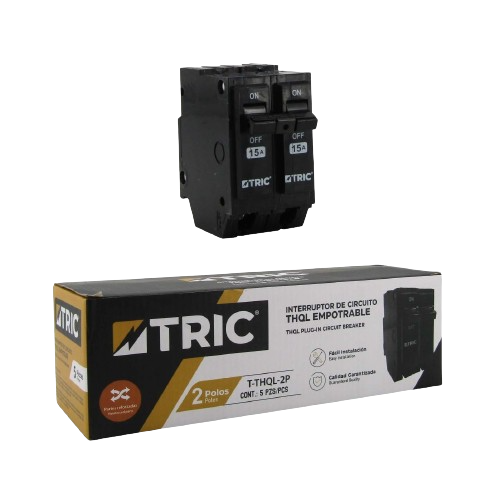 BREAKER INTERRUPTOR DE CIRCUITO THQL EMPOTRAR DOBLE 15A UNID TRIC
