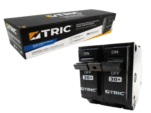 BREAKER INTERRUPTOR DE CIRCUITO THQL EMPOTRAR DOBLE 30A UNID TRIC