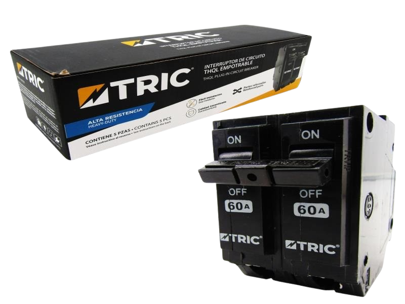 BREAKER INTERRUPTOR DE CIRCUITO THQL EMPOTRAR DOBLE 60A UNID TRIC
