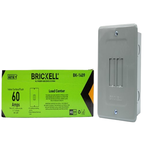 CAJA PARA BREAKER METAL 2 CIRCUITOS  60 AMP UNID BRICKELL