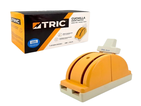 CUCHILLA 2 PASES/2 POLOS/CON FUSIBLE 200 AMP UNID TRIC