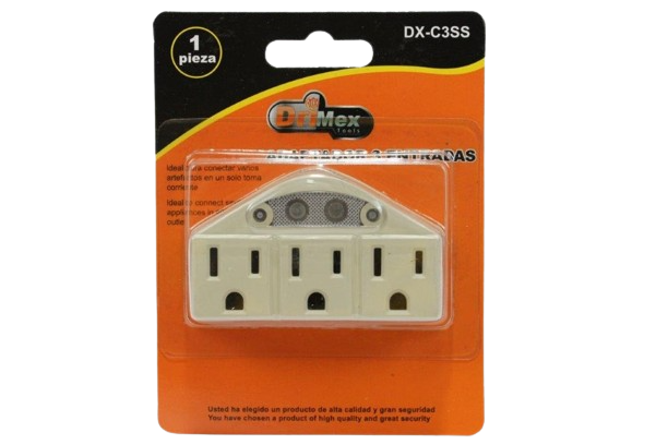 ADAPTADOR ELECTRICO 3 X 1 ENCHUFE  UNID DRIMEX