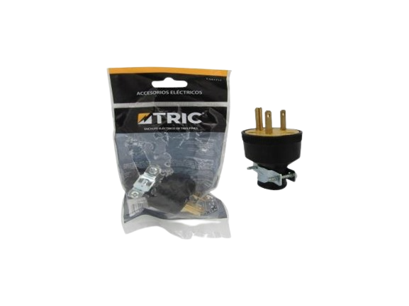 ENCHUFE 3 PINES DE GOMA UNID TRIC