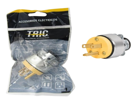 ENCHUFE METALICO 3 PINES UNID TRIC