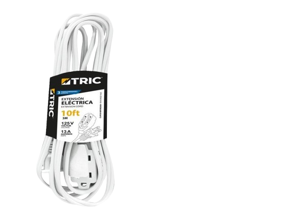 EXTENSIÓN ÉLECTRICA 10FT COLOR BLANCO UNID TRIC