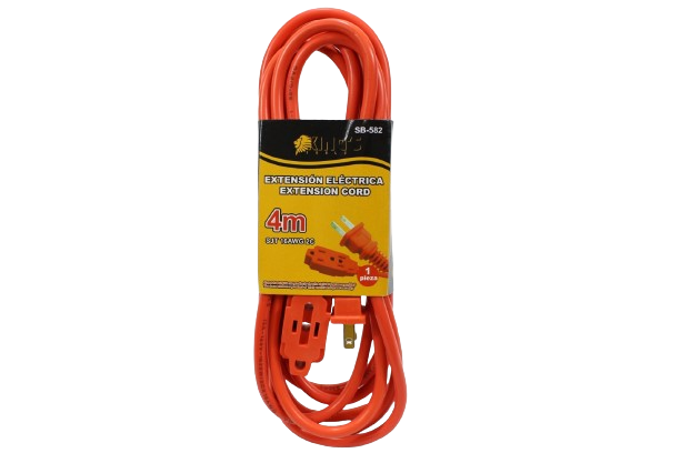 EXTENSION ELECTRICA NARANJA SJT 16AWG 4 METROS UNID KING