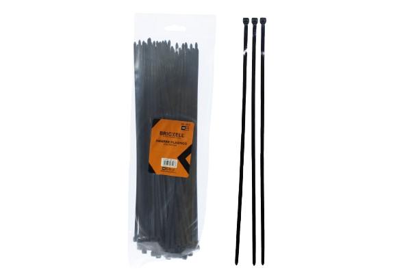 TIRRAP ZUNCHO NEGRO/BLANCO 4.8x300MM 100 PZAS UNID BRICKELL