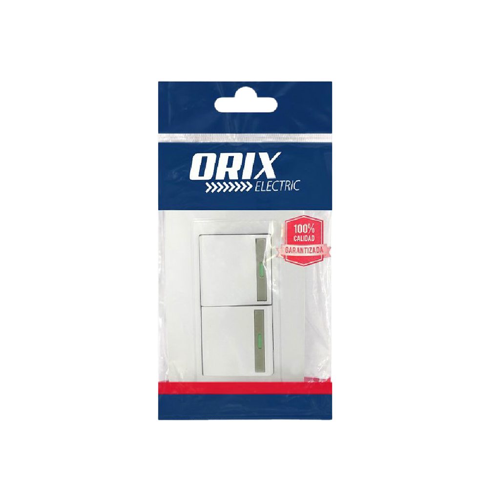 INTERRUPTOR DOBLE BLANCO UNID ORIX ELECTRIC
