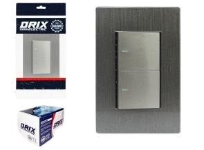 INTERRUPTOR DOBLE GRIS UNID ORIX ELECTRIC