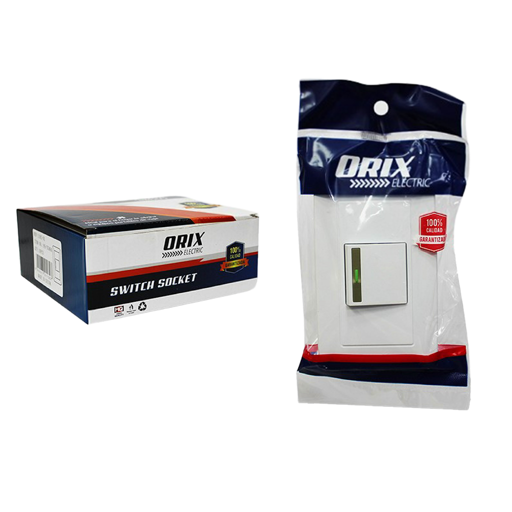 INTERRUPTOR SENCILLO BLANCO UNID ORIX ELECTRIC
