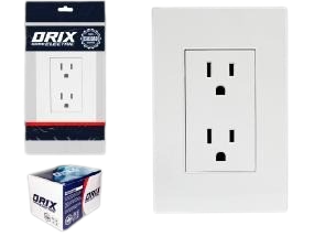 TOMA CORRIENTE DOBLE CON TIERRA BLANCO UNID ORIX