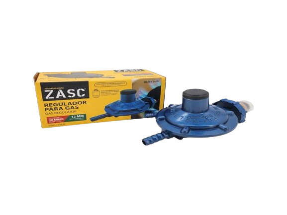 REGULADOR GAS ALEACION DE ALUMINIO 12MM-1.5KG/H-200G UNID ZASC