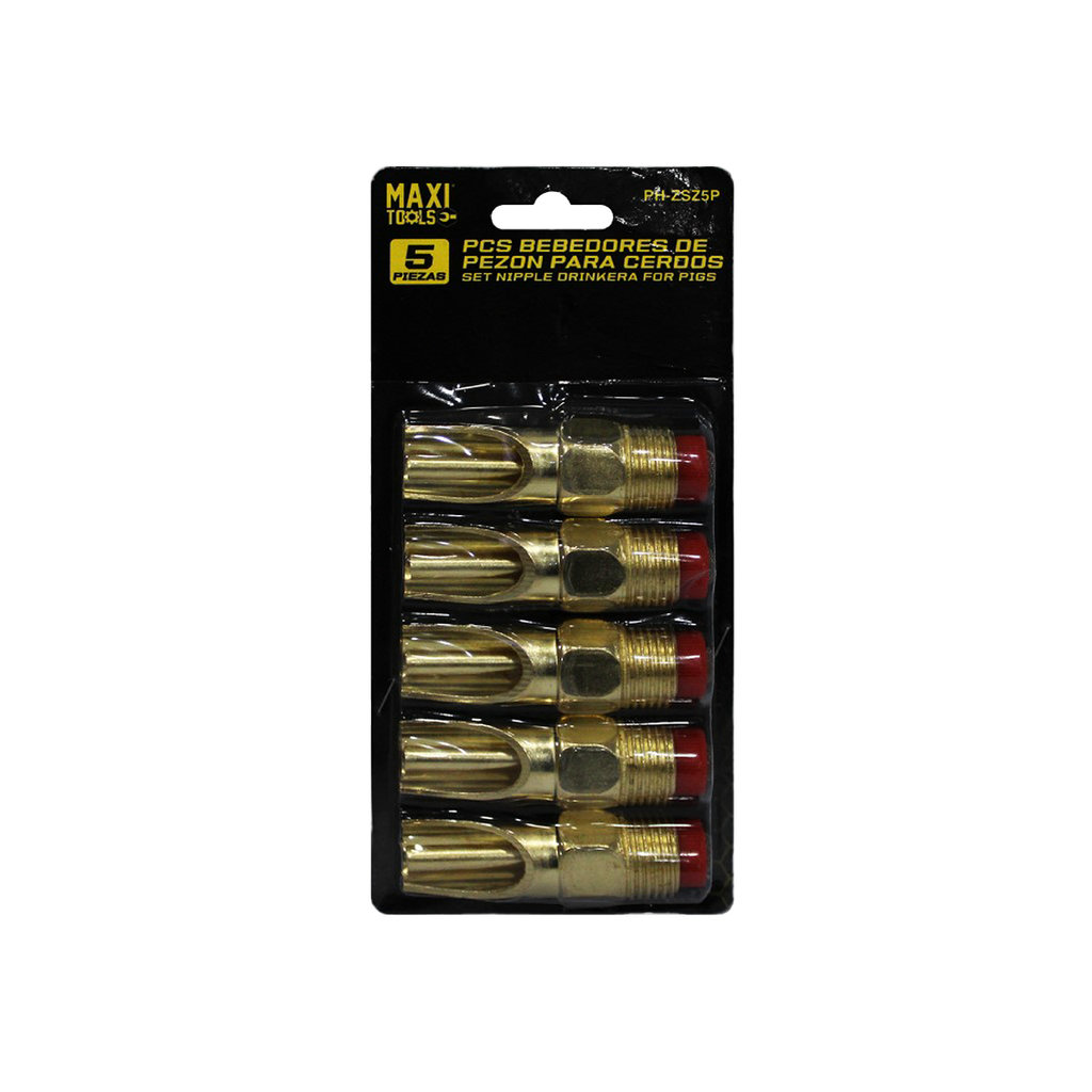 BEBEDEROS CERDO AUT CON PEZON 5 PIEZAS UNID MAXI TOOLS