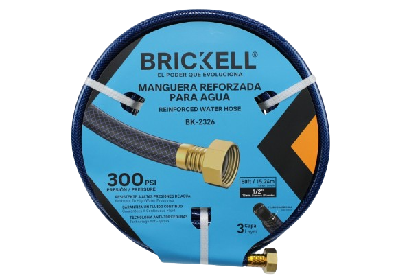 MANGUERA DE JARDIN REFORZADA 1/2" L=15 MTS UNID BRICKELL