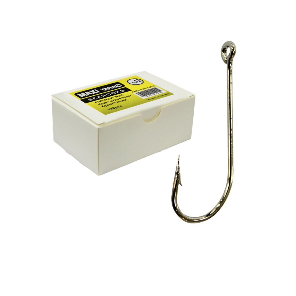 ANZUELO PARA PESCAR #12 CAJA 100 PZAS UNID MAXI TOOLS