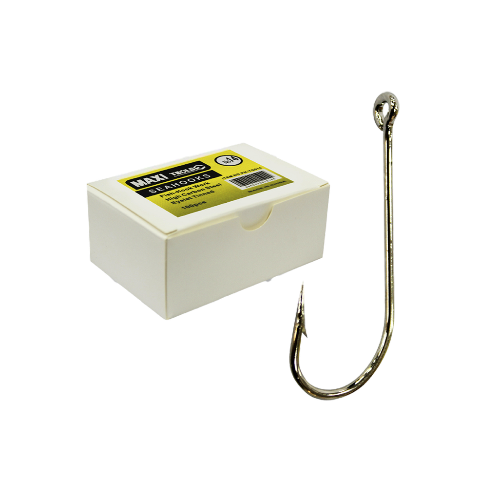ANZUELO PARA PESCAR #14 CAJA 100 PZAS UNID MAXI TOOLS