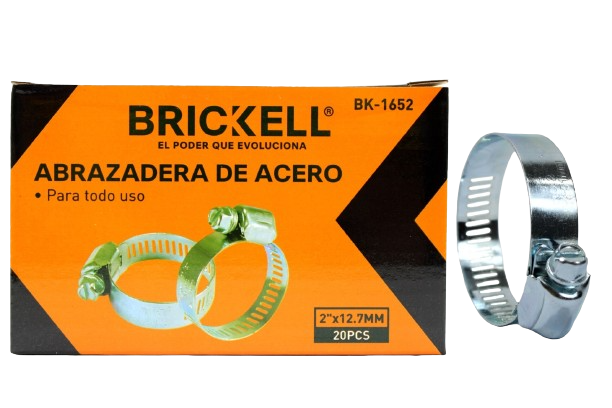 ABRAZADERA DE ACERO AJUSTABLE 2" 20PZA UNID BRICKELL