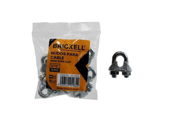 ABRAZADERA PERNO PARA CABLES 3/16" 10PZA UNID BRICKELL