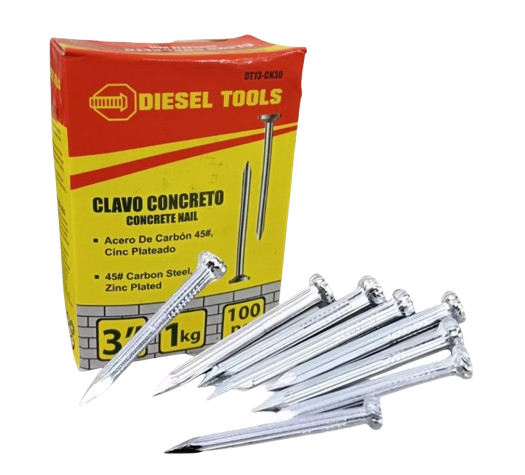 CLAVOS PARA CONCRETO 3" 1KG UNID DIESEL TOOLS
