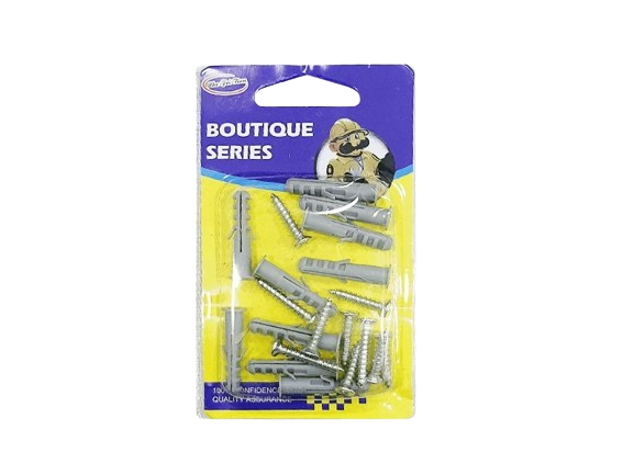 SET RAMPLUG Y TORNILLOS 10 PZAS UNID S/M