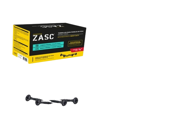 TORNILLO 3/4" ROSCA GRUESA CAL #6  NEGRO 1.000PZAS/CAJA UNID ZASC