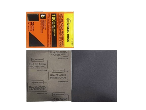 PAPEL DE LIJA 100  GRANO 20 PZAS UNID DIESEL