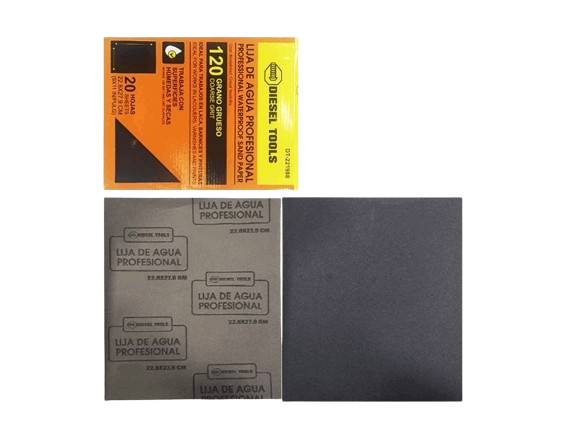 PAPEL DE LIJA 120  GRANO 20 PZAS UNID DIESEL
