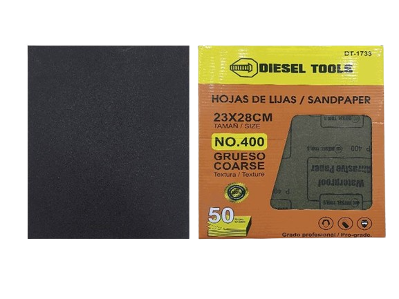 PAPEL DE LIJA 400 GRANO 50 PZAS UNID DIESEL