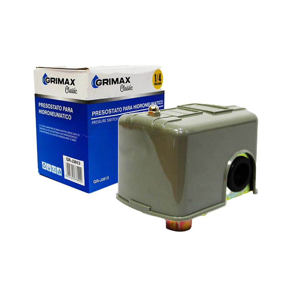 PRESOSTATO PARA HIDRONEUMATICO 1/4" NPT 110-20V UNID GRIMAX