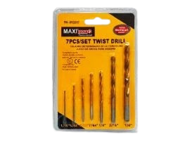 SET DE BROCAS HSS DE METAL 1/16"-1/4" 7 PZAS UNID MAXI TOOLS