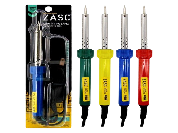 CAUTIN TIPO LAPIZ 40W CABLE DE 1.1M M/COLORES UNID ZASC