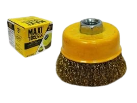 CEPILLO CIRC ALAMBRE ONDULADO 3" ROS 5/8" UNID MAXI TOOLS