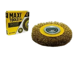 CEPILLO CIRC ALAMBRE PLANO ONDULADO 4" ROS 5/8" UNID MAXI TOOLS