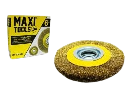 CEPILLO CIRC ALAMBRE PLANO ONDULADO 6" ROS 5/8" UNID MAXI TOOLS