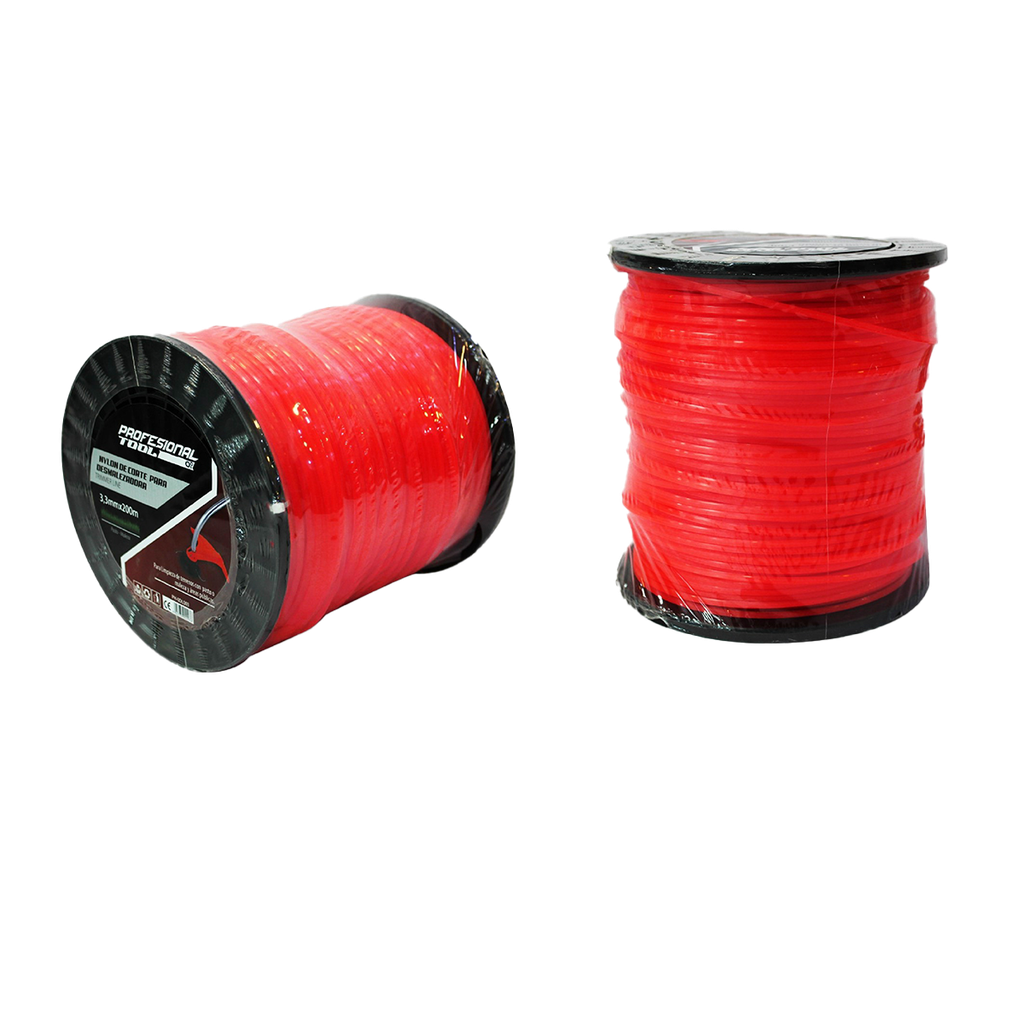 NYLON DESMALEZADOR CUADRADO 3.3MMx200MTS PROFESIONAL TOOLS
