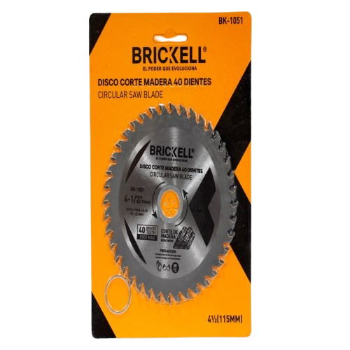 DISCO DE CORTE DE MADERA 4-1/2"  40 DIENTES UNID BRICKELL