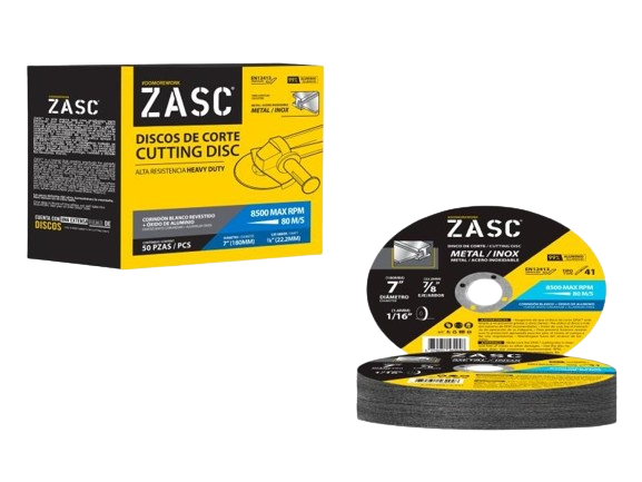 DISCO DE CORTE METAL FINO 7"x1/16" T41 (PLANO) UNID ZASC