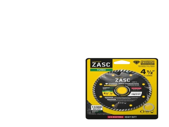 DISCO DIAMANTADO TURBO 4 1/2"x7/8" UNID ZASC